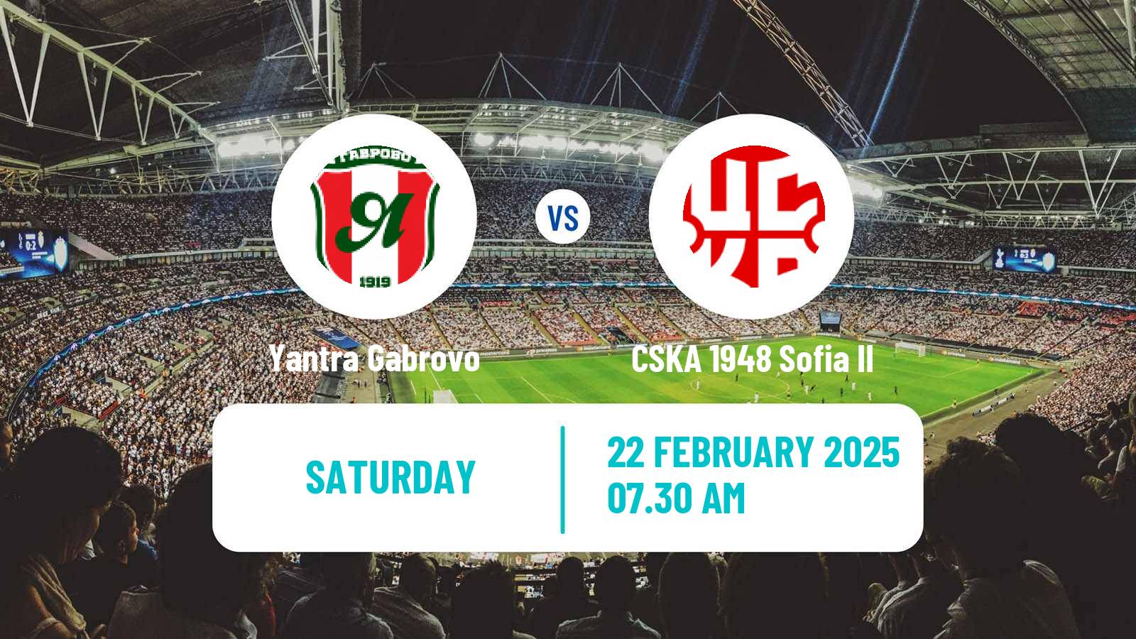 Soccer Bulgarian Vtora Liga Yantra Gabrovo - CSKA 1948 Sofia II
