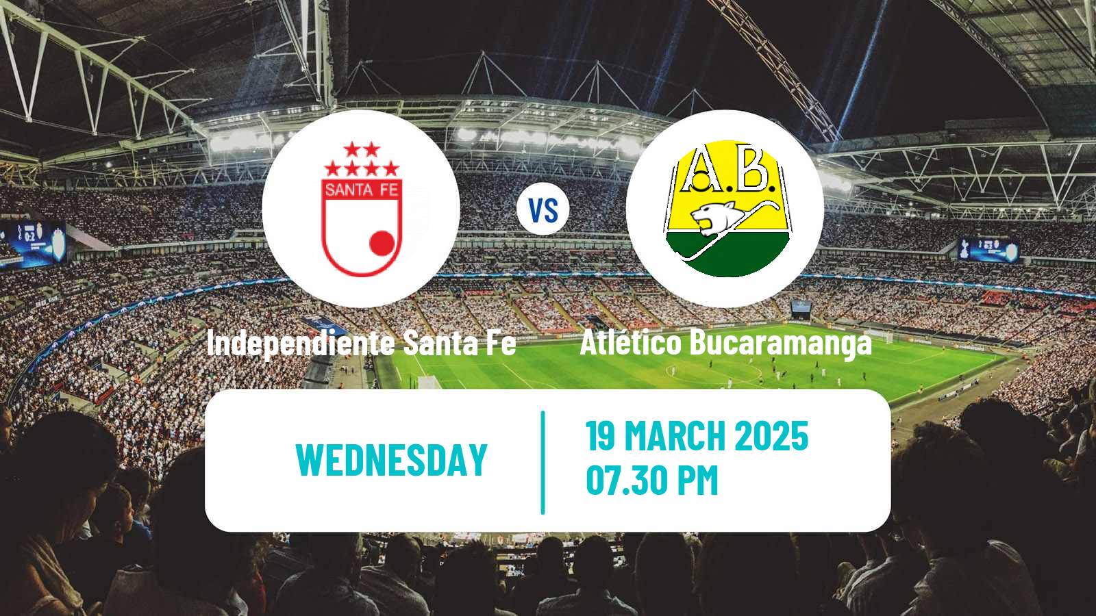 Soccer Colombian Primera A Independiente Santa Fe - Atlético Bucaramanga