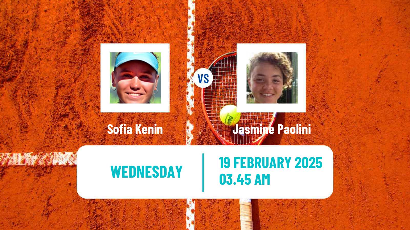 Tennis WTA Dubai Sofia Kenin - Jasmine Paolini
