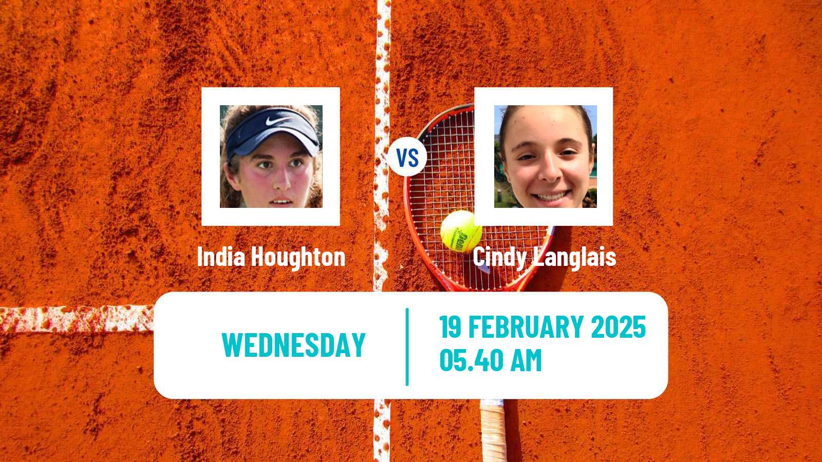 Tennis ITF W15 Monastir 7 Women India Houghton - Cindy Langlais