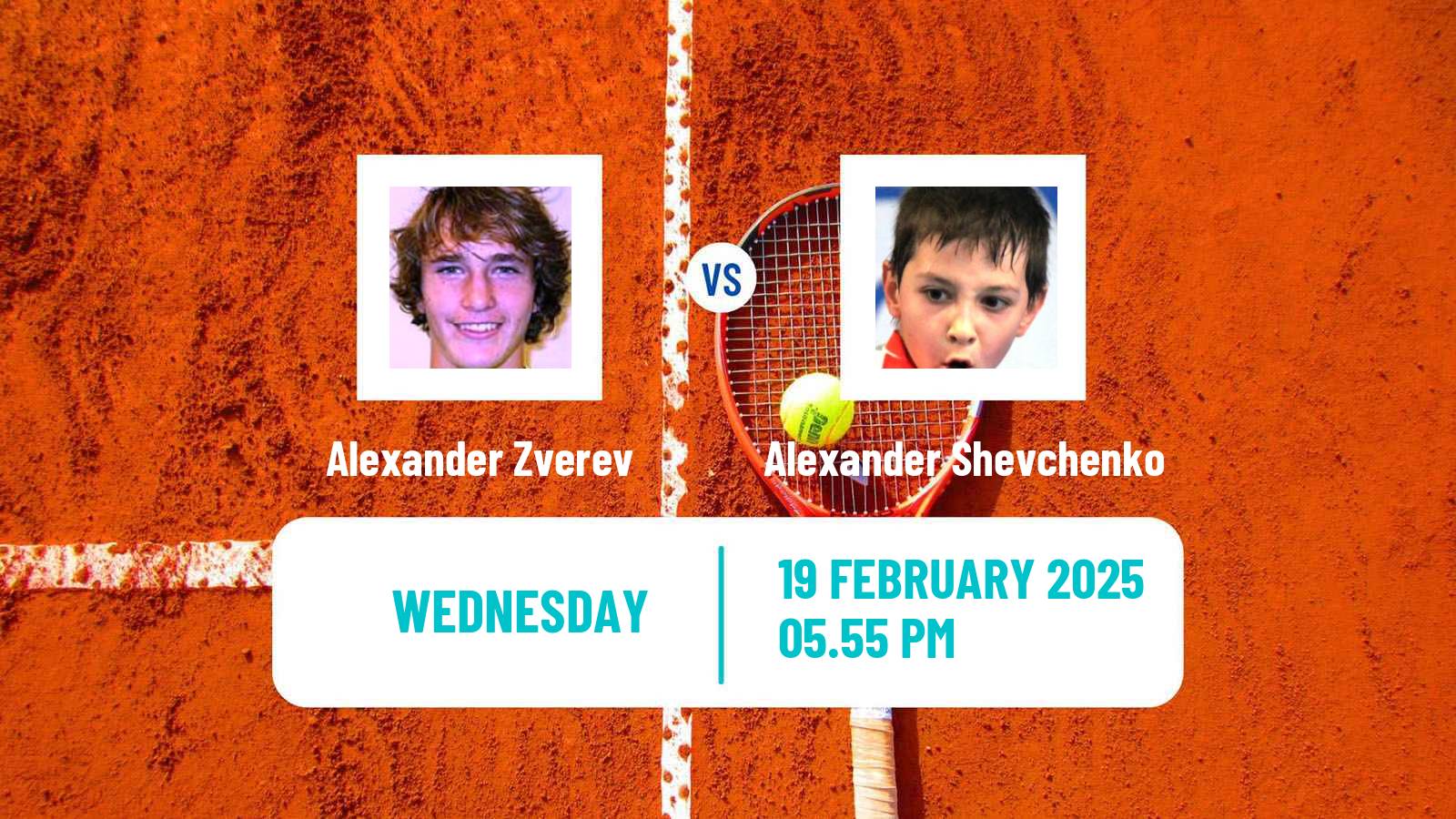 Tennis ATP Rio de Janeiro Alexander Zverev - Alexander Shevchenko
