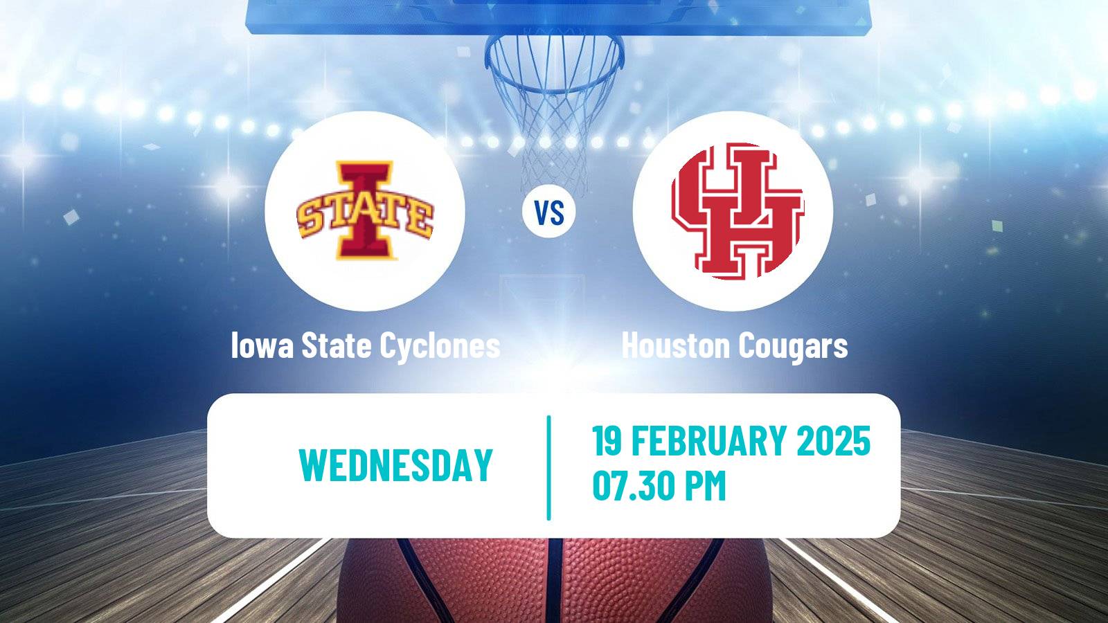 Basketball NCAA College Basketball Women Iowa State Cyclones - Houston Cougars
