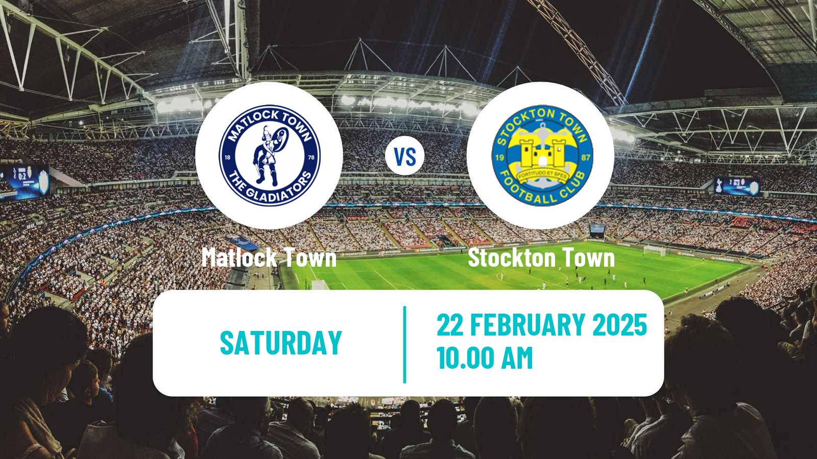 Soccer English NPL Premier Division Matlock Town - Stockton Town