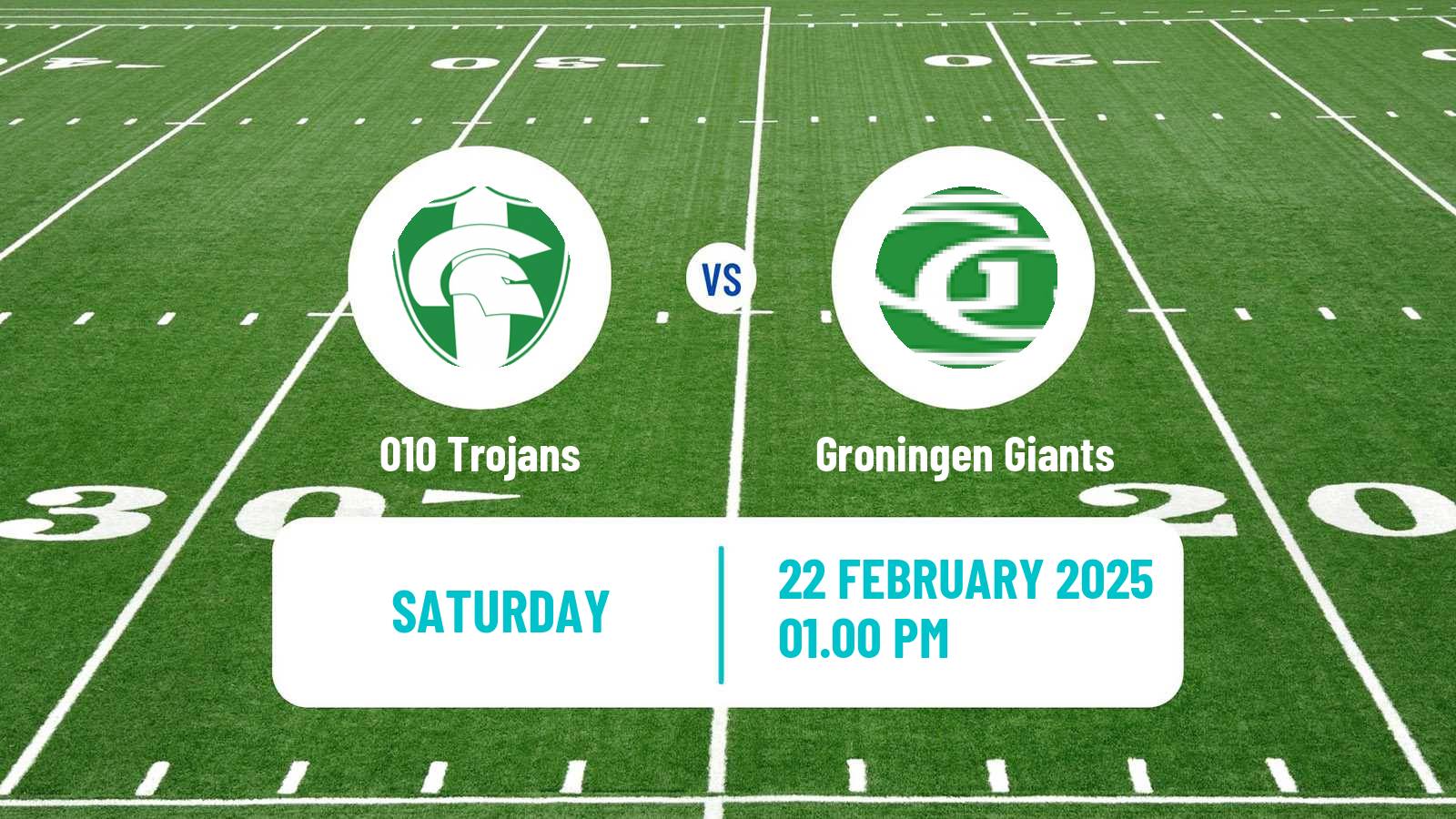 American football Dutch Eredivisie American Football 010 Trojans - Groningen Giants