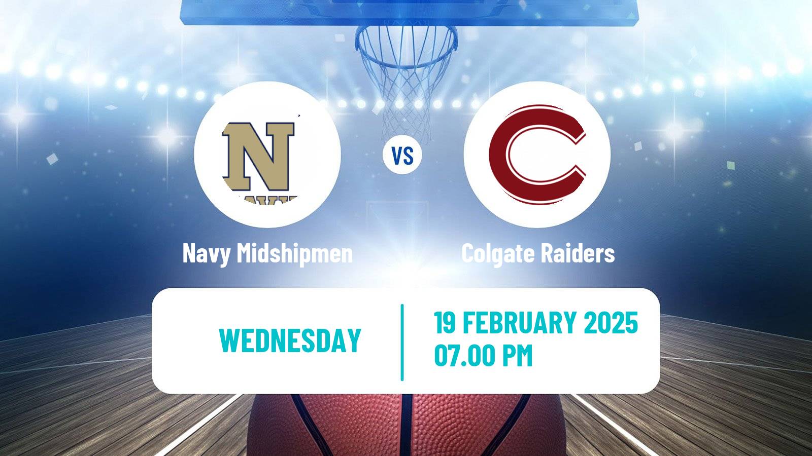Basketball NCAA College Basketball Women Navy Midshipmen - Colgate Raiders