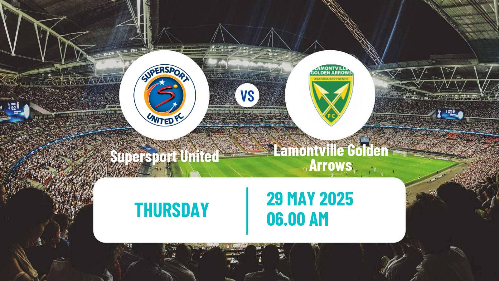 Soccer South African Premier Soccer League Supersport United - Lamontville Golden Arrows