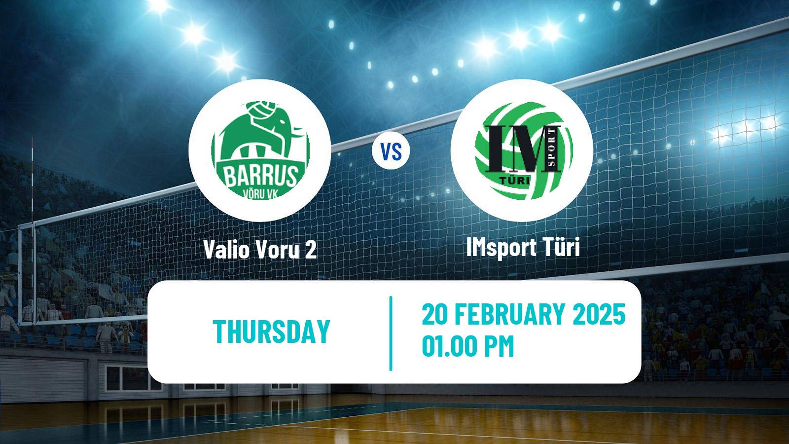 Volleyball Estonian Esiliiga Volleyball Valio Voru 2 - IMsport Türi