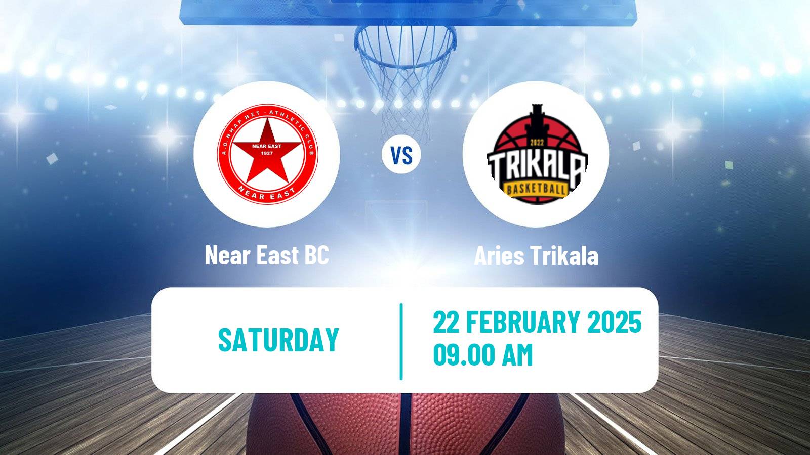 Basketball Greek Elite League Basketball Near East - Aries Trikala