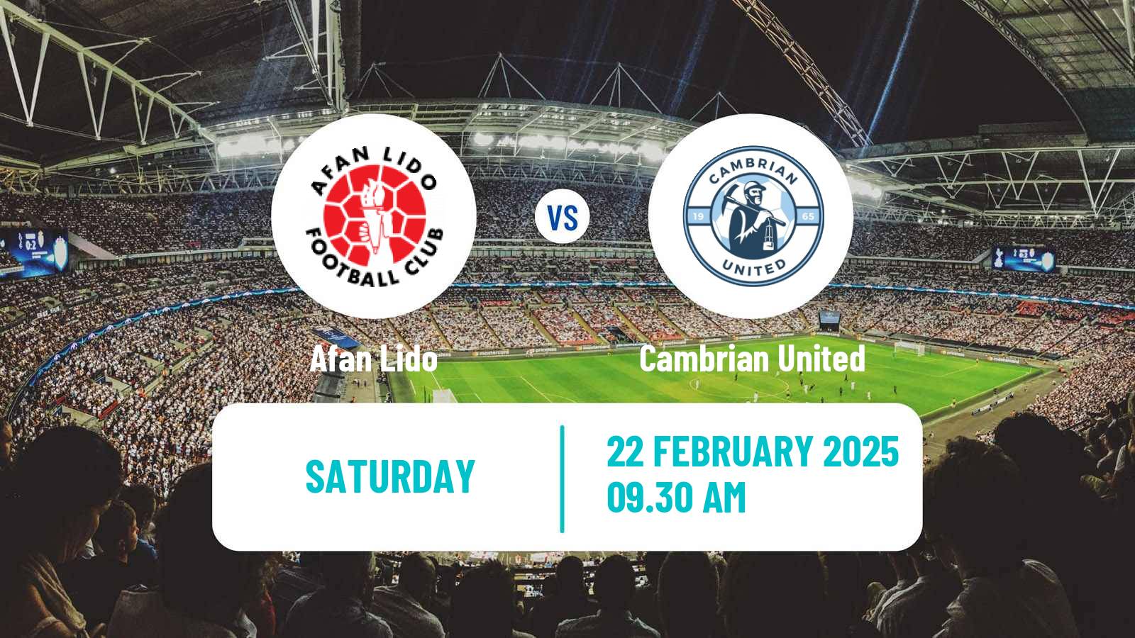 Soccer Welsh Cymru South Afan Lido - Cambrian United