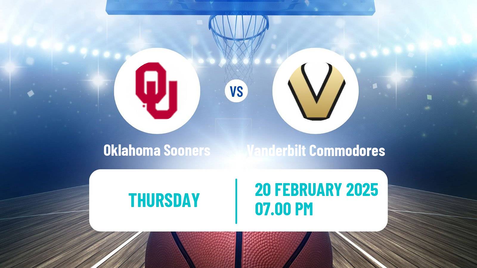 Basketball NCAA College Basketball Women Oklahoma Sooners - Vanderbilt Commodores