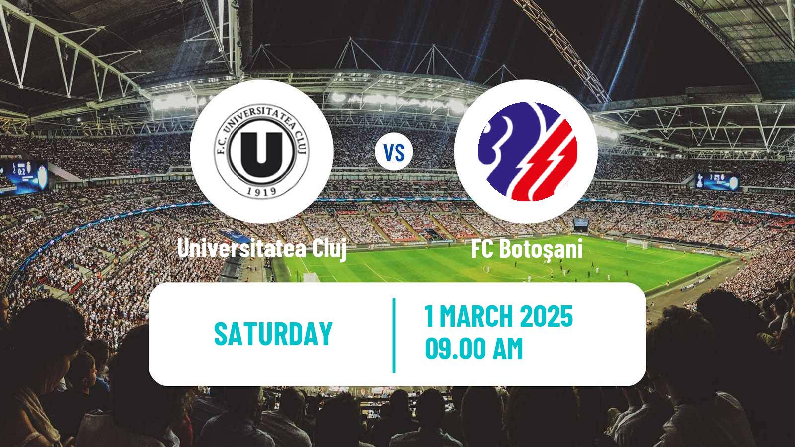 Soccer Romanian Liga 1 Universitatea Cluj - Botoșani