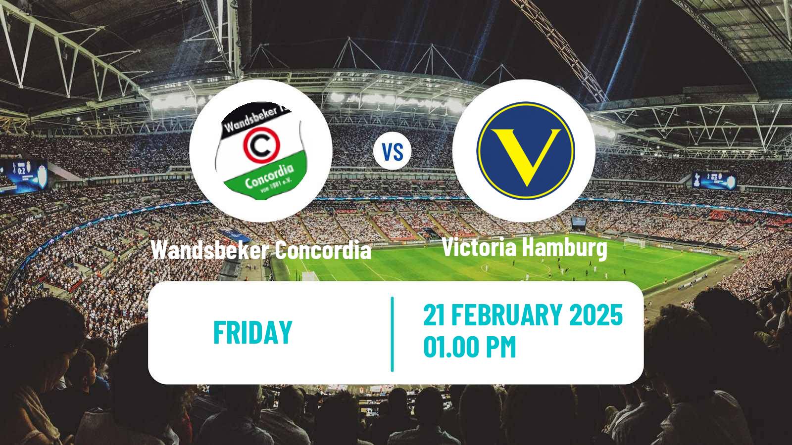 Soccer German Oberliga Hamburg Wandsbeker Concordia - Victoria Hamburg