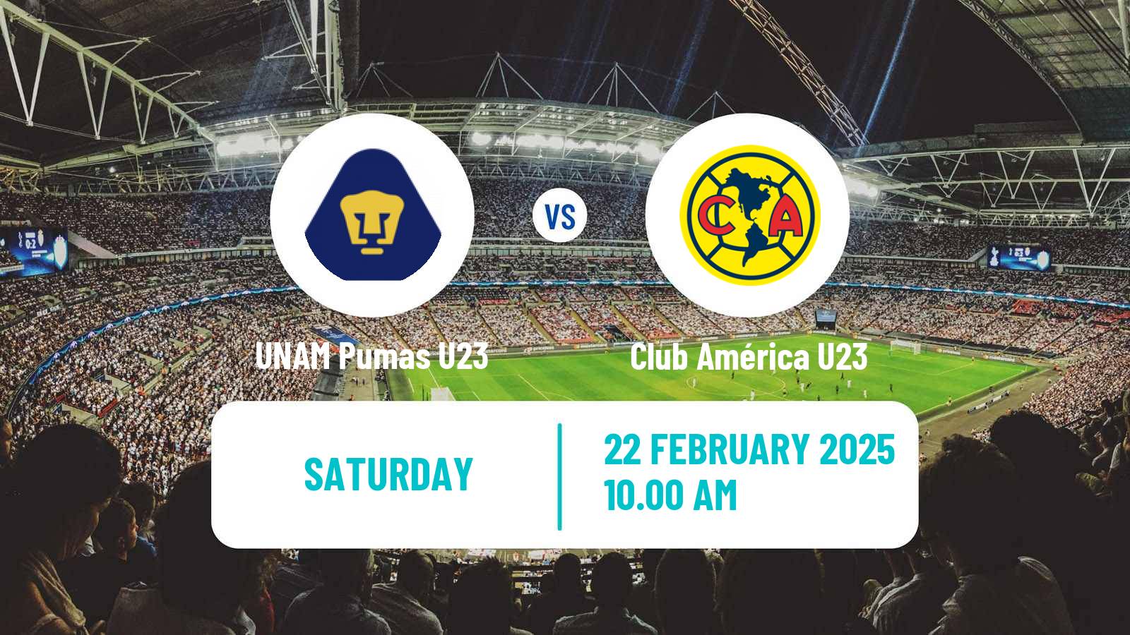 Football Mexican Liga MX U23 UNAM Pumas U23 - Club América U23