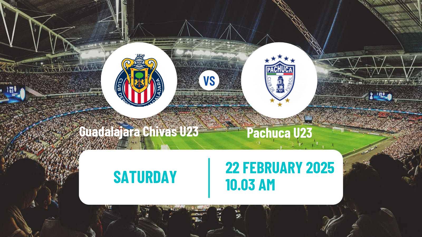 Football Mexican Liga MX U23 Guadalajara Chivas U23 - Pachuca U23