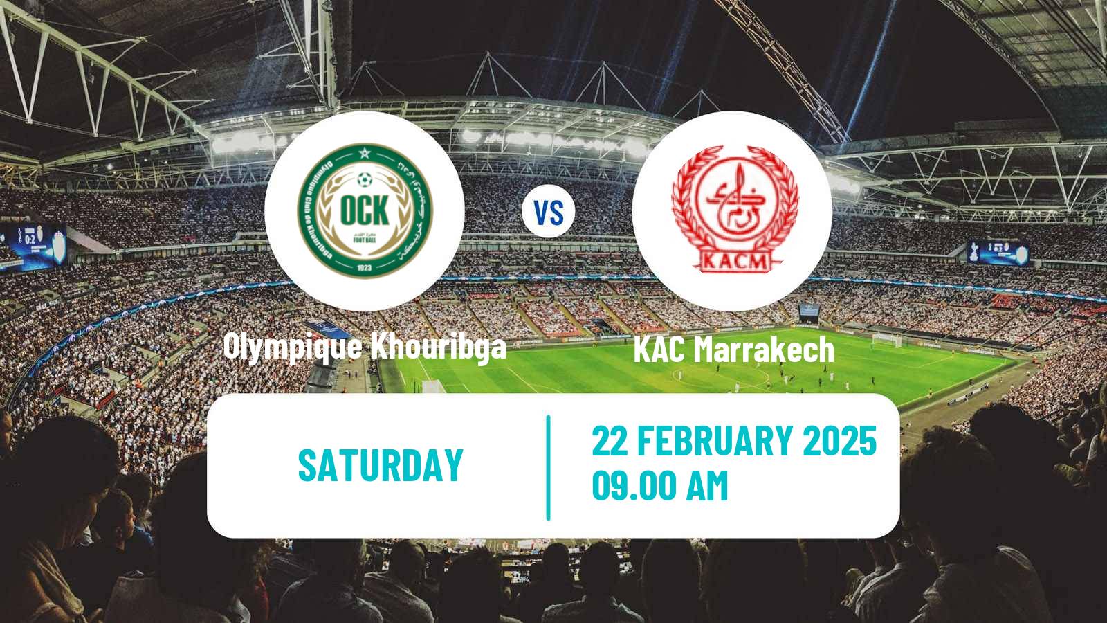 Soccer Moroccan Botola 2 Olympique Khouribga - KAC Marrakech