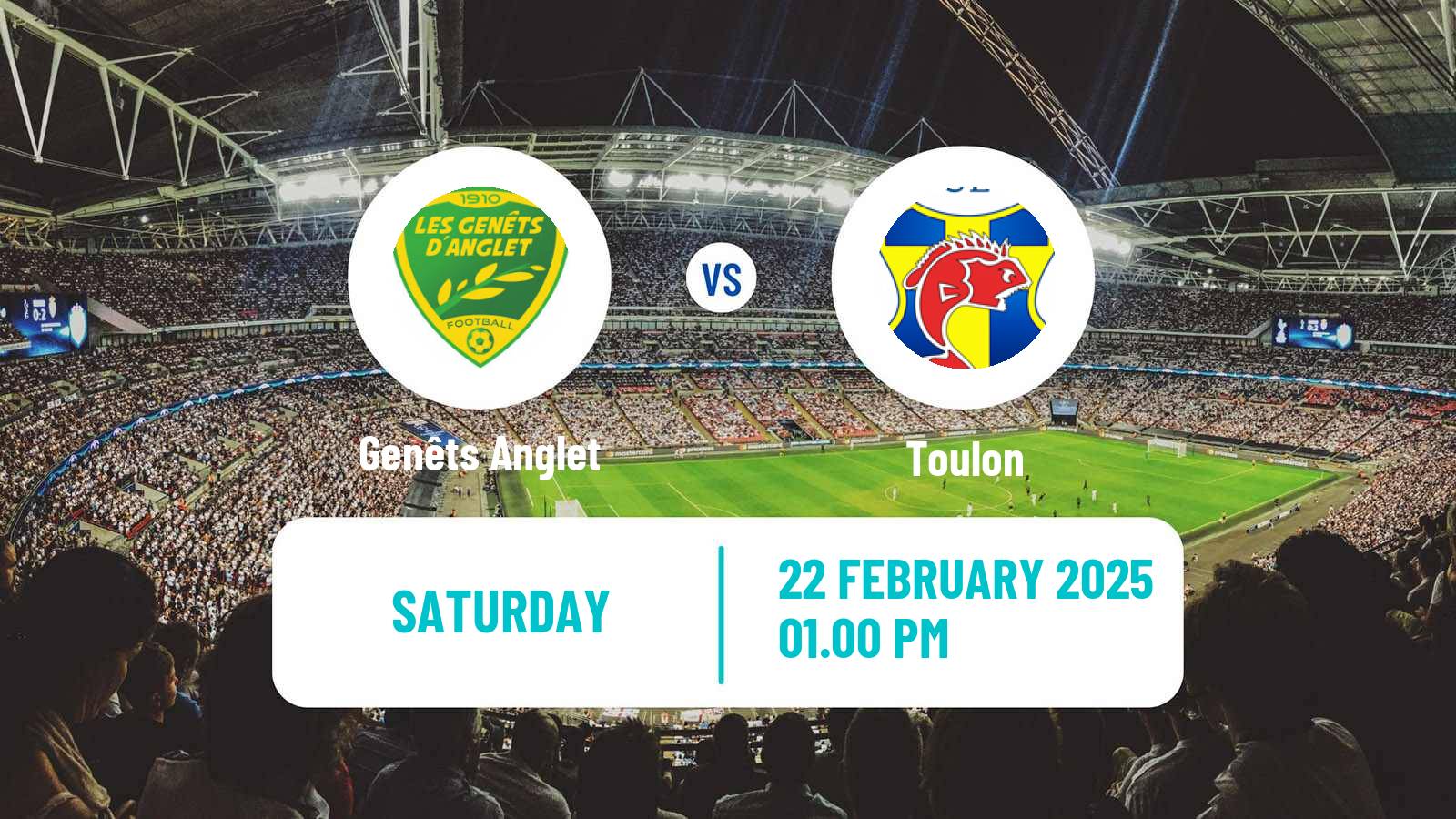 Soccer French National 2 - Group A Genêts Anglet - Toulon