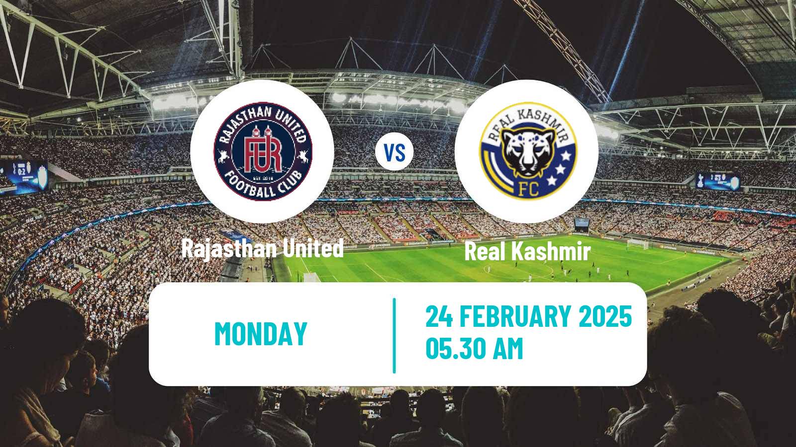Soccer Indian I-League Rajasthan United - Real Kashmir