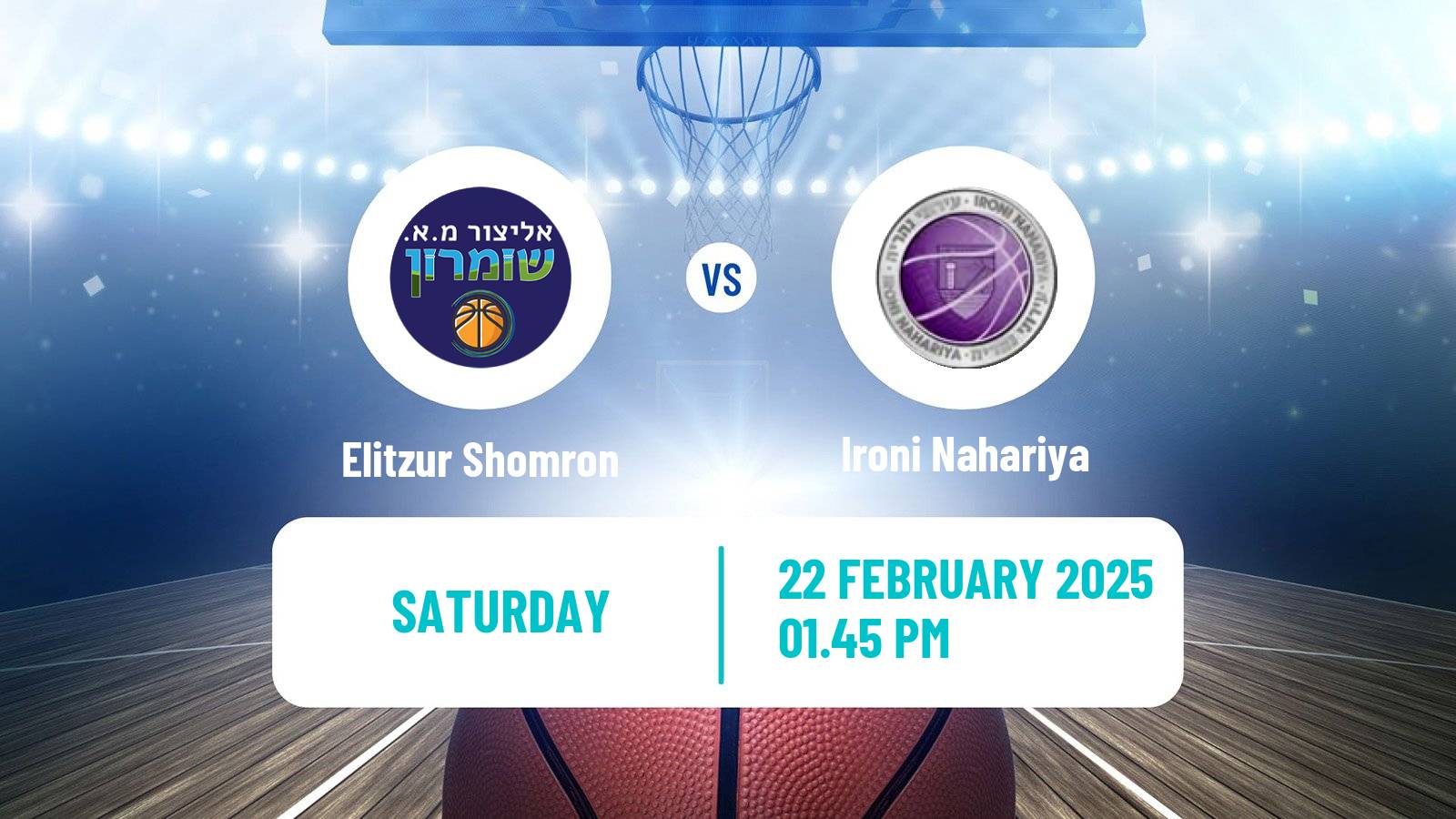 Basketball Israeli Liga Leumit Basketball Elitzur Shomron - Ironi Nahariya