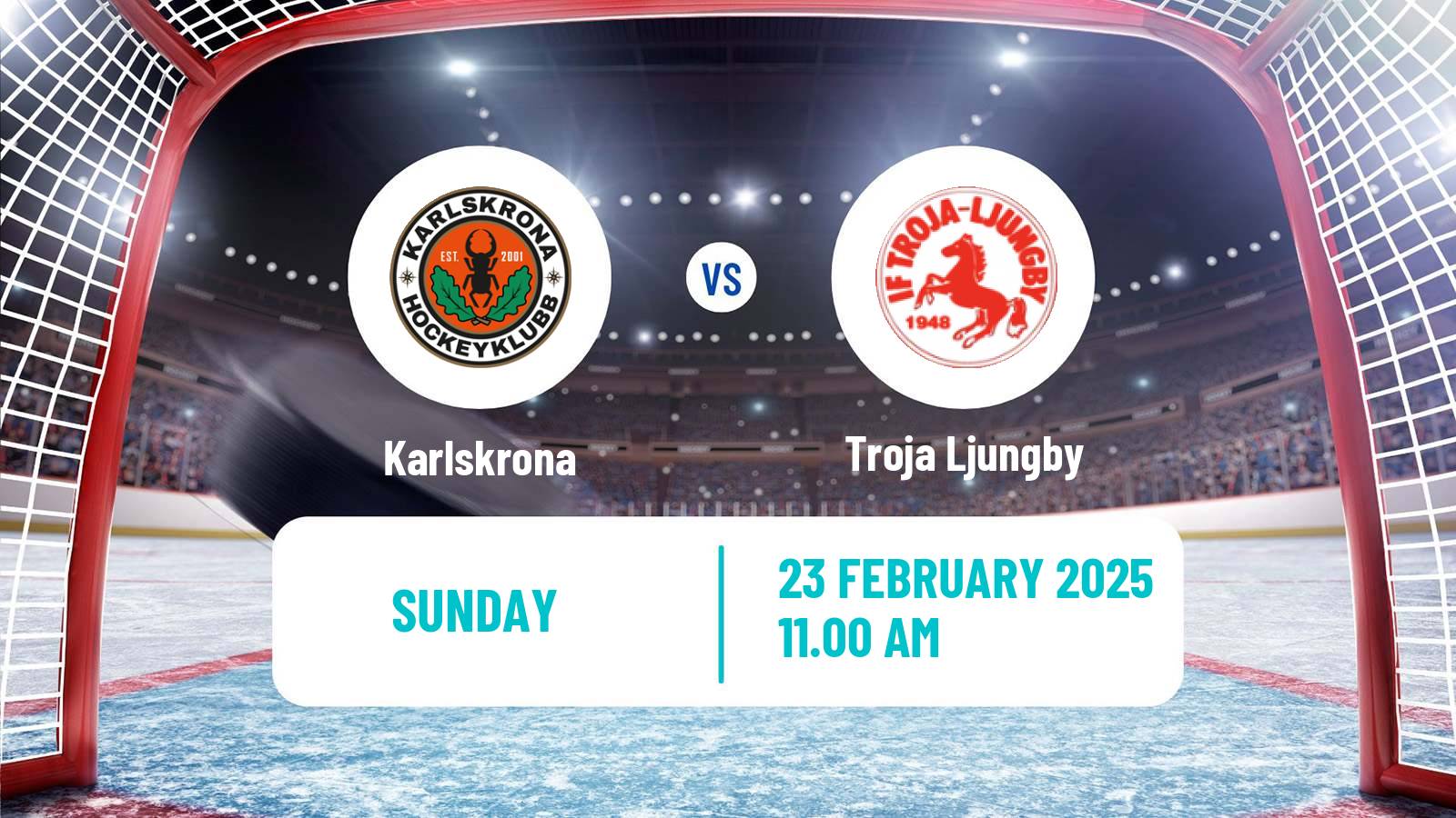 Hockey Swedish Hockey AllEttan Södra Karlskrona - Troja Ljungby