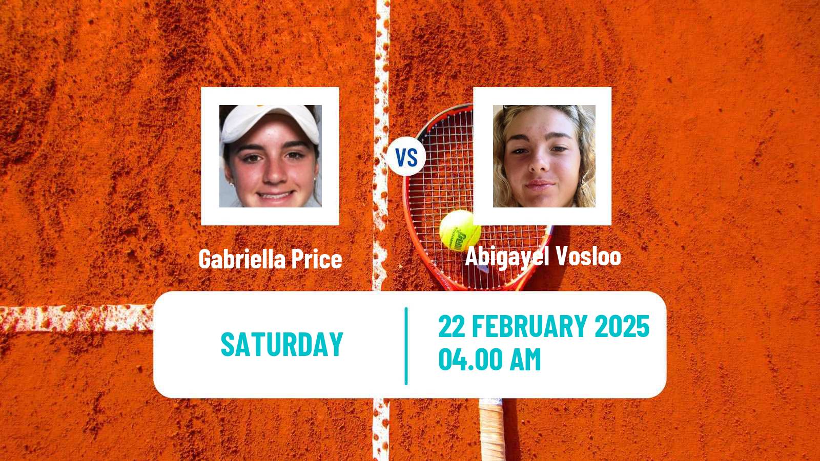 Tennis ITF W15 Pretoria Women Gabriella Price - Abigayel Vosloo