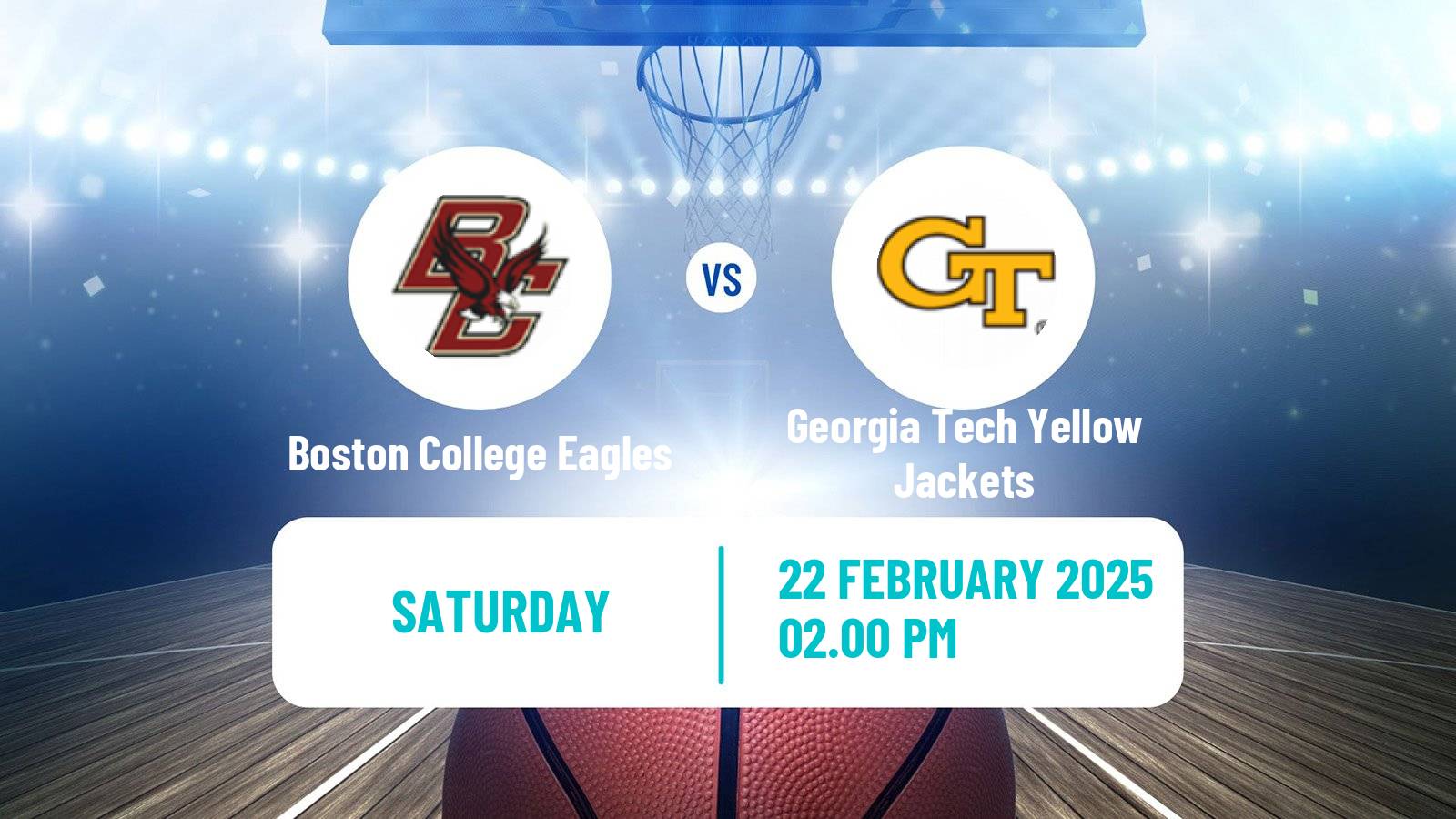 Basketball NCAA College Basketball Boston College Eagles - Georgia Tech Yellow Jackets