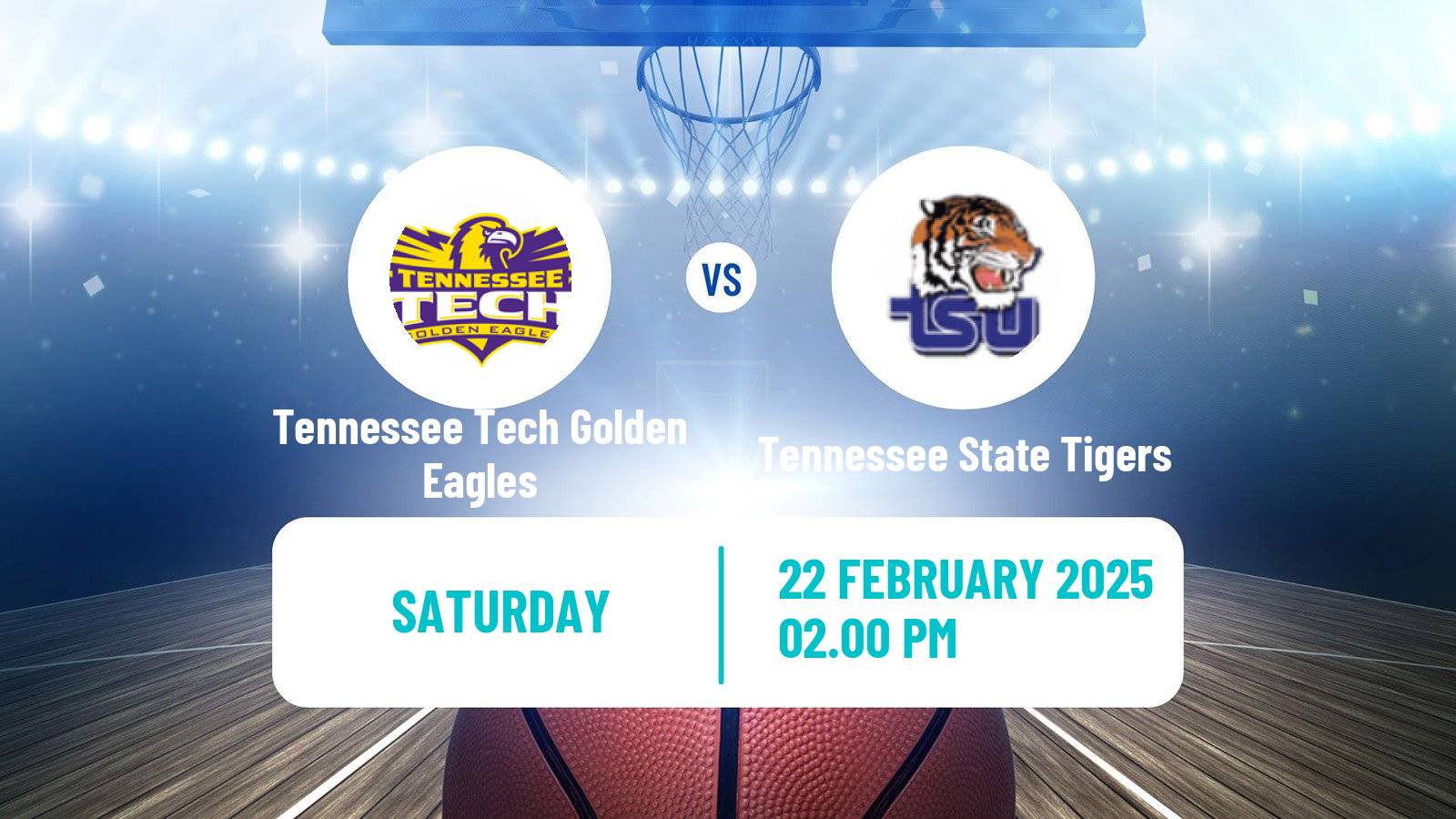 Basketball NCAA College Basketball Tennessee Tech Golden Eagles - Tennessee State Tigers