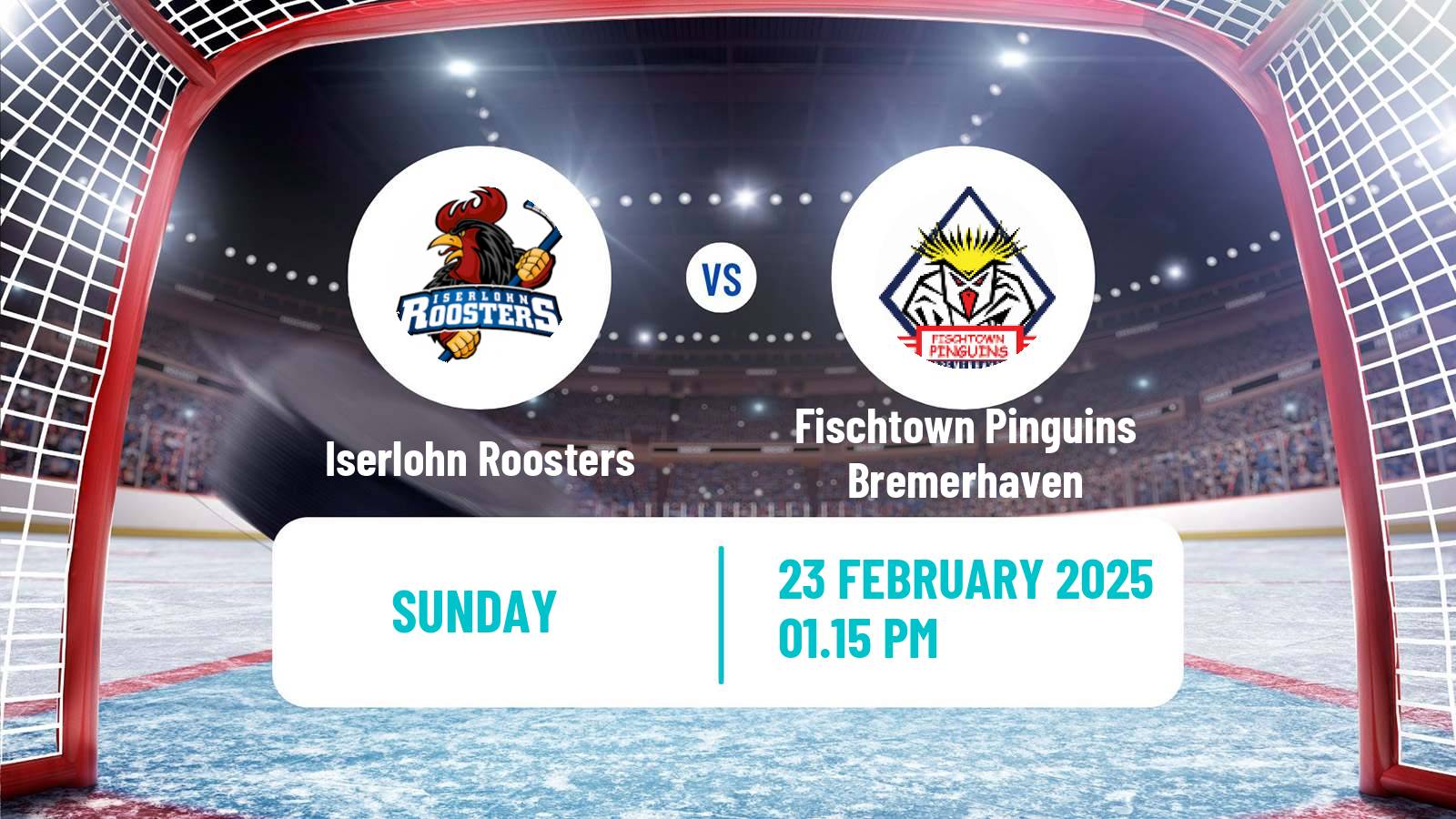 Hockey German Ice Hockey League Iserlohn Roosters - Fischtown Pinguins Bremerhaven