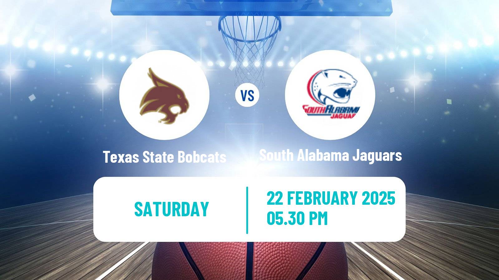Basketball NCAA College Basketball Texas State Bobcats - South Alabama Jaguars