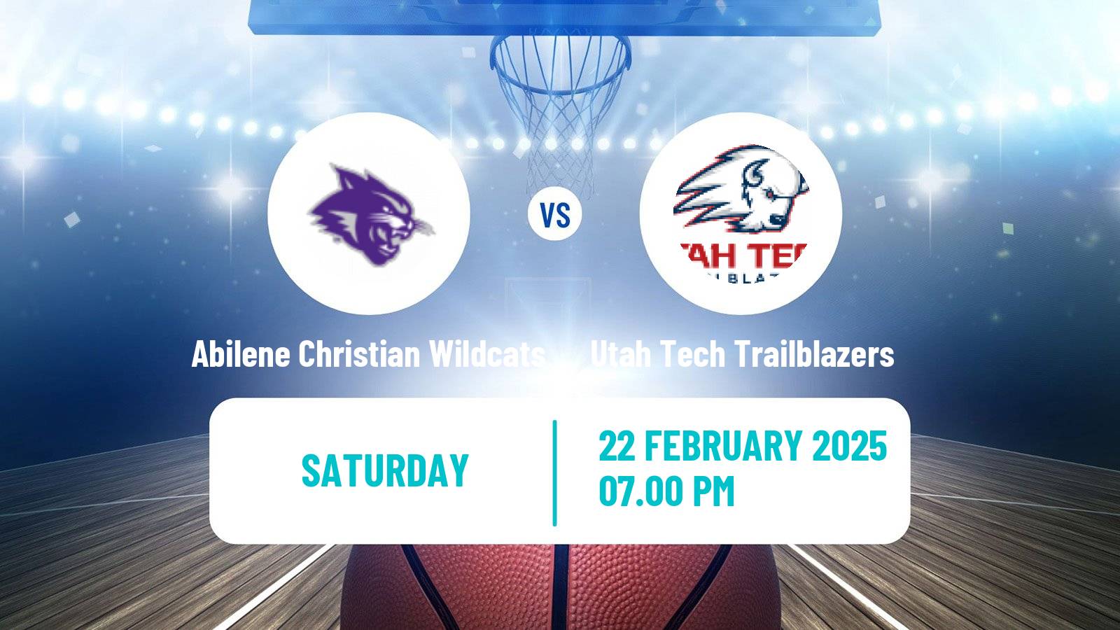 Basketball NCAA College Basketball Abilene Christian Wildcats - Utah Tech Trailblazers