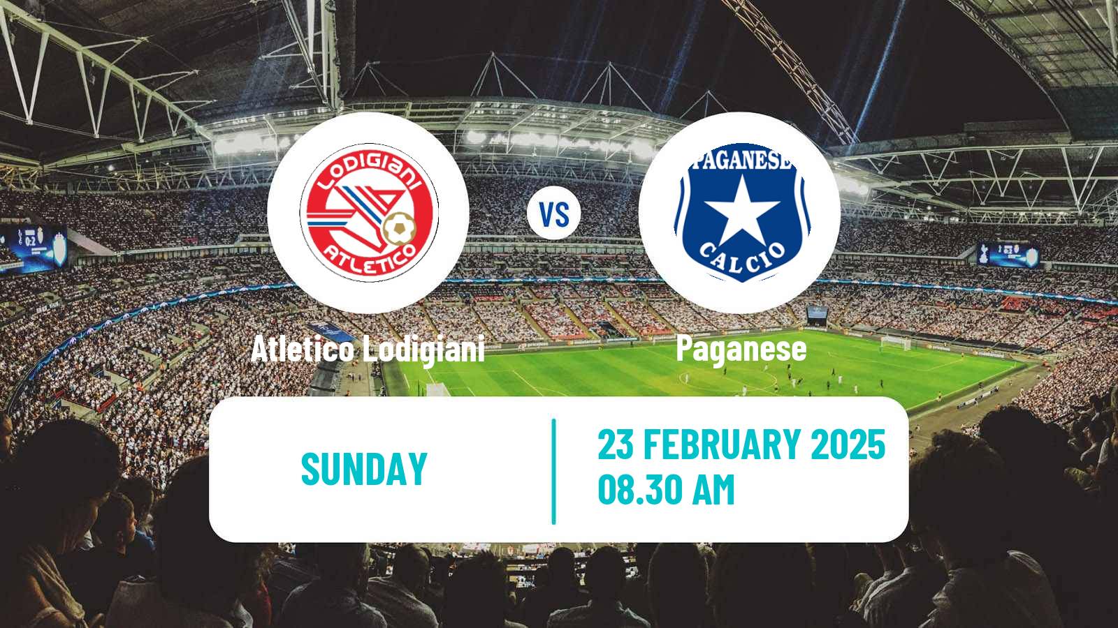 Soccer Italian Serie D - Group G Atletico Lodigiani - Paganese