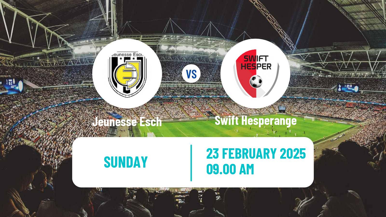 Soccer Luxembourg National Division Jeunesse Esch - Swift Hesperange