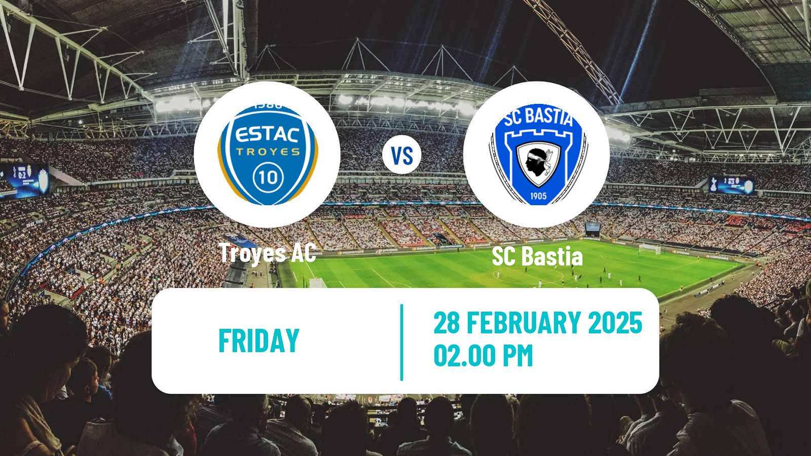 Soccer French Ligue 2 Troyes - Bastia