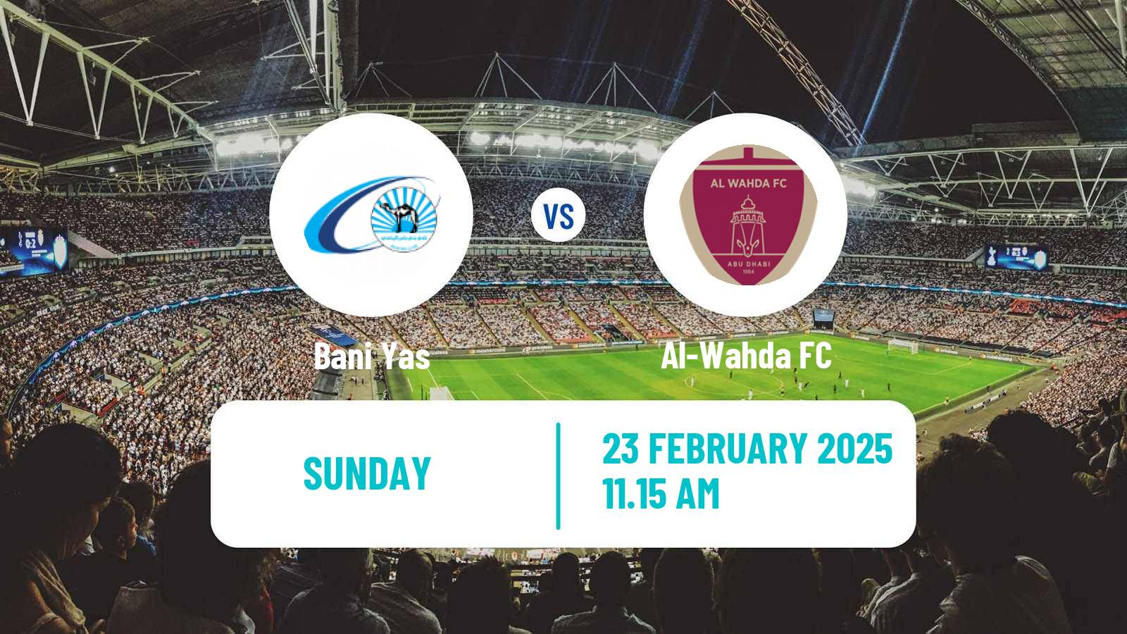 Soccer UAE Football League Bani Yas - Al-Wahda