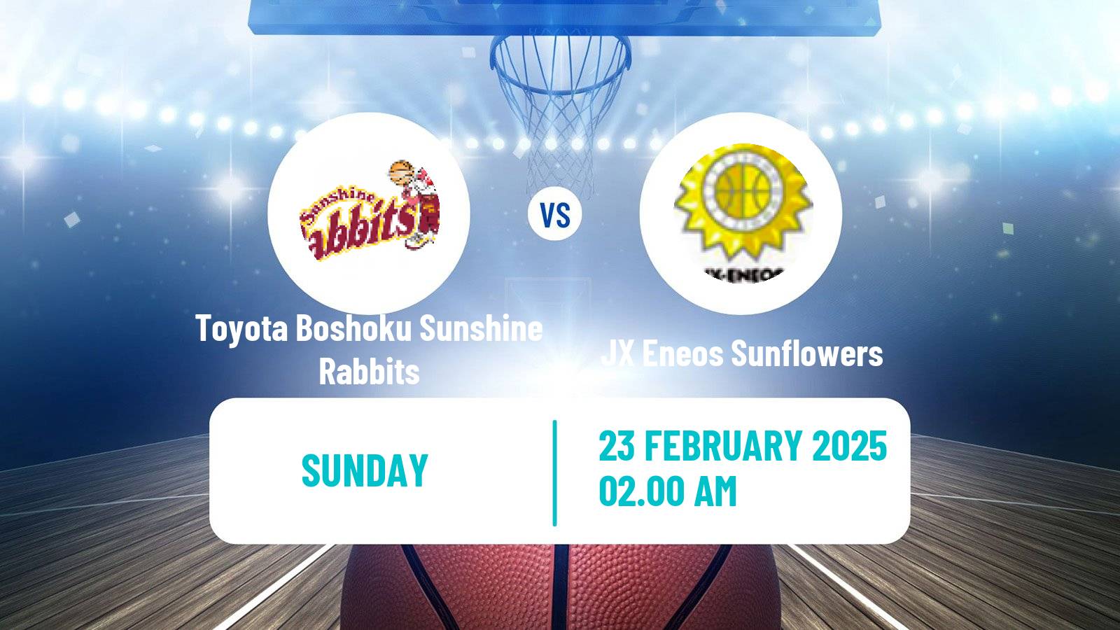 Basketball Japan W League Basketball Toyota Boshoku Sunshine Rabbits - JX Eneos Sunflowers