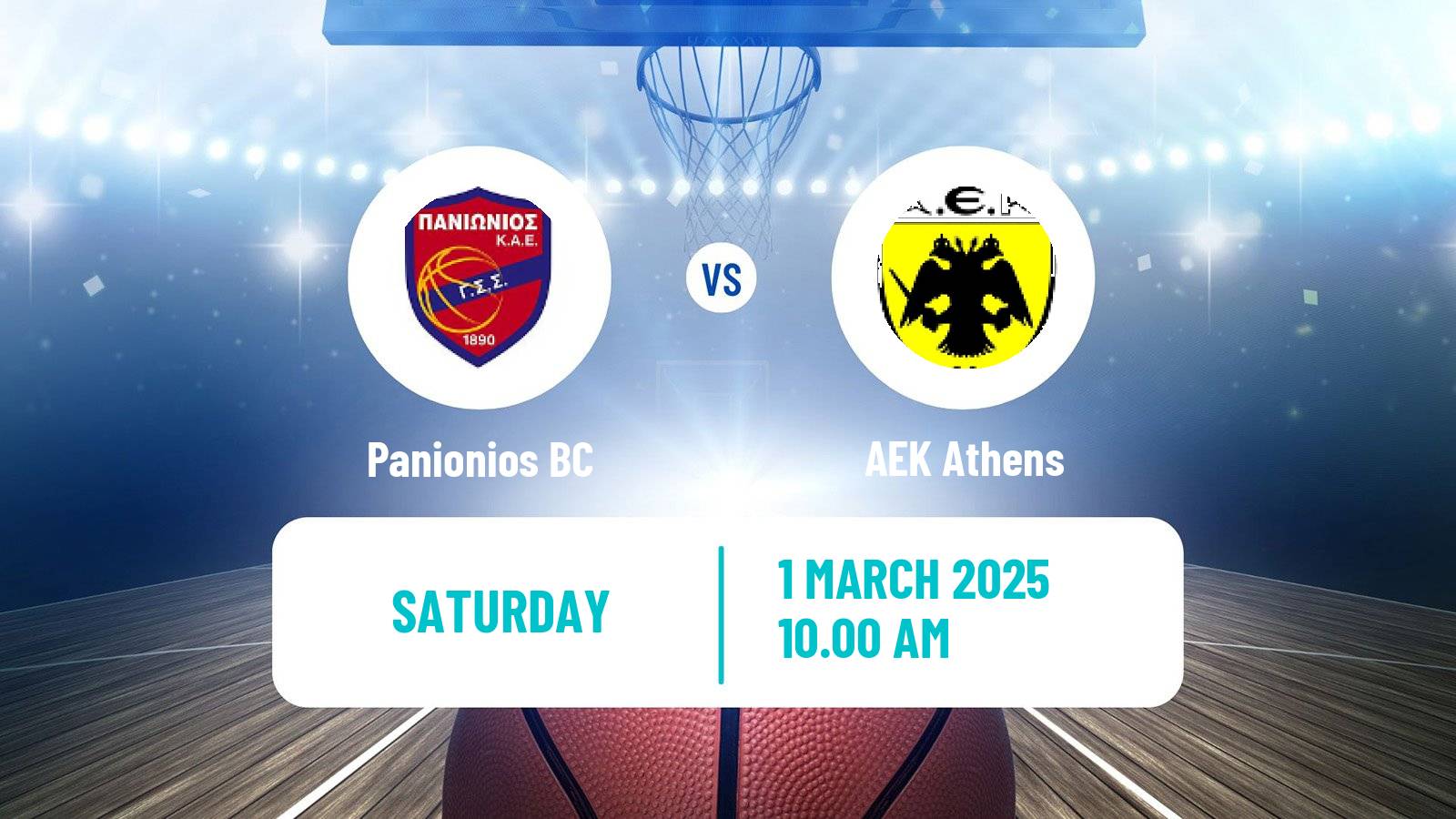 Basketball Greek Basket League A1 Panionios - AEK Athens