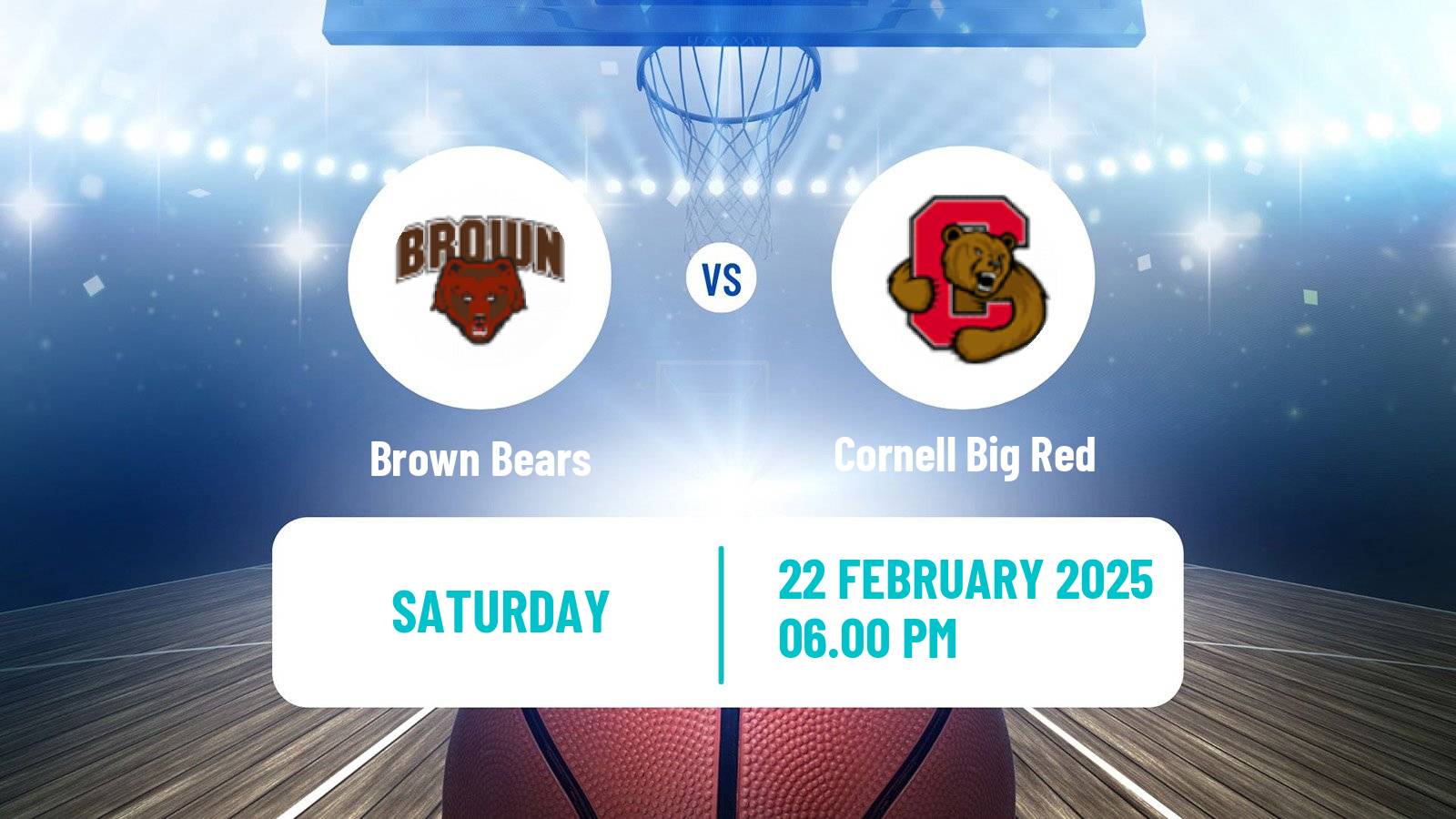 Basketball NCAA College Basketball Brown Bears - Cornell Big Red