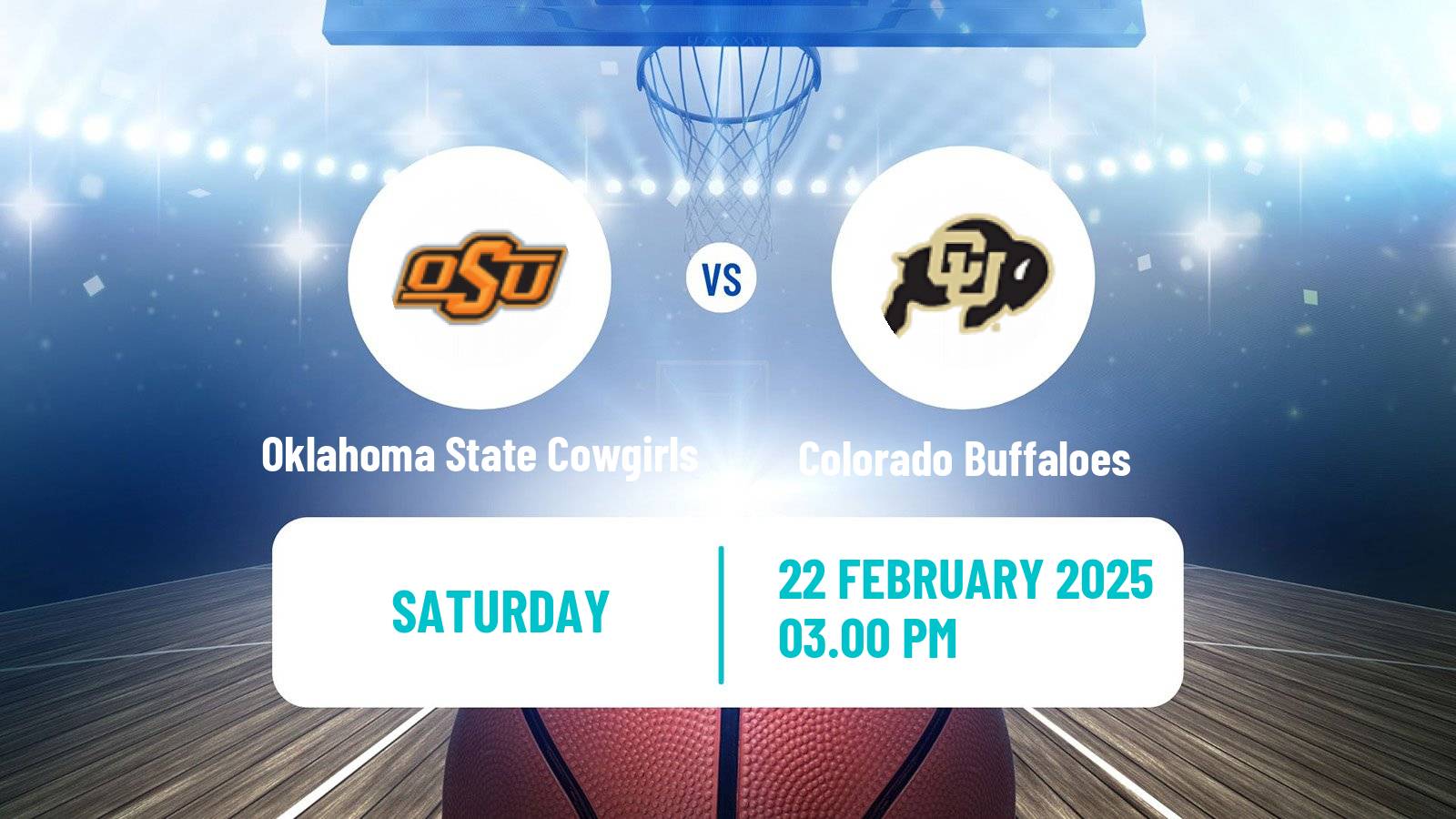 Basketball NCAA College Basketball Women Oklahoma State Cowgirls - Colorado Buffaloes