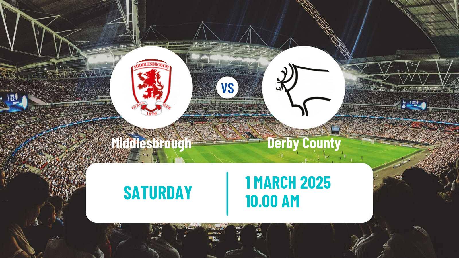 Soccer English League Championship Middlesbrough - Derby County