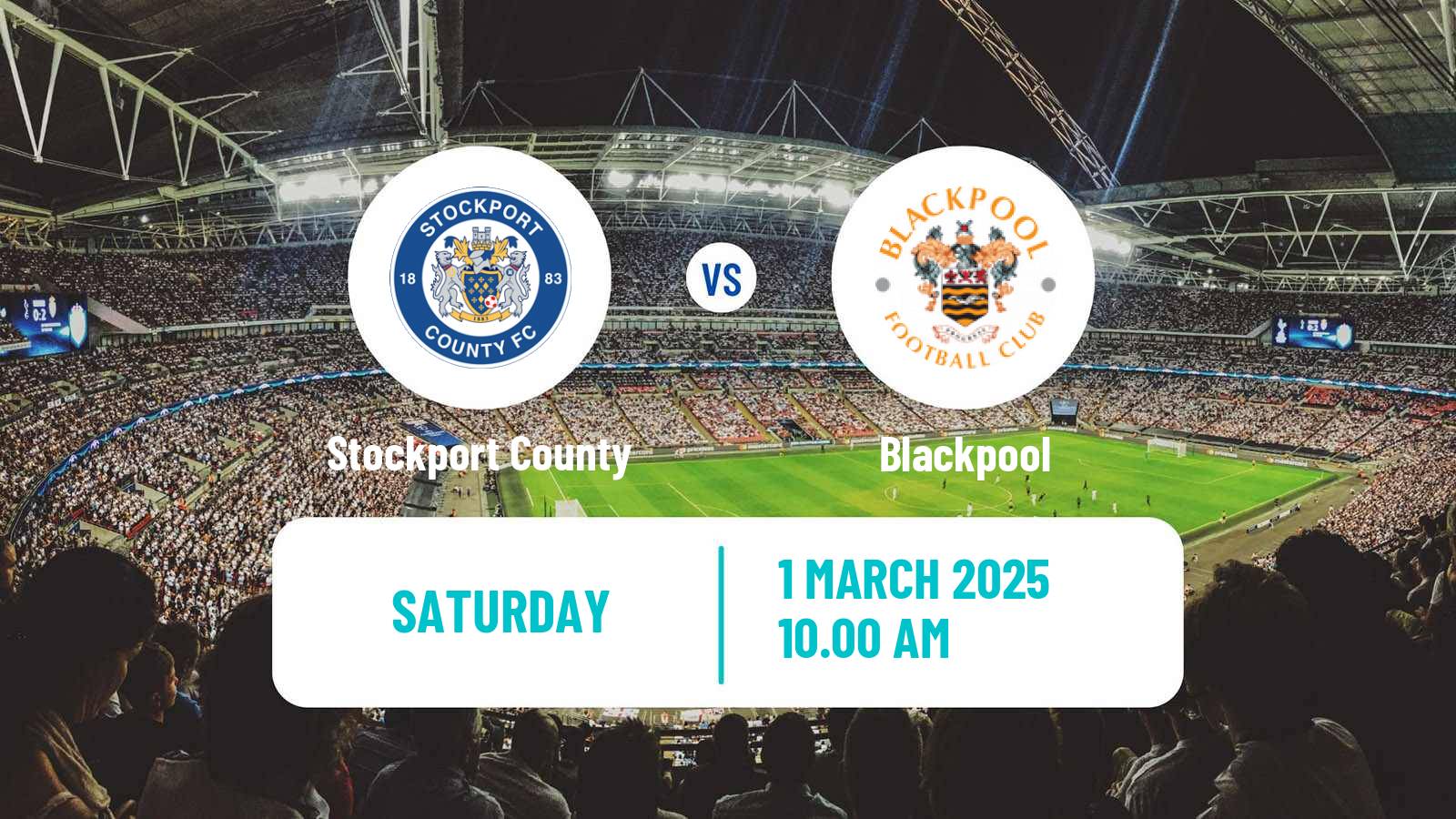 Soccer English League One Stockport County - Blackpool