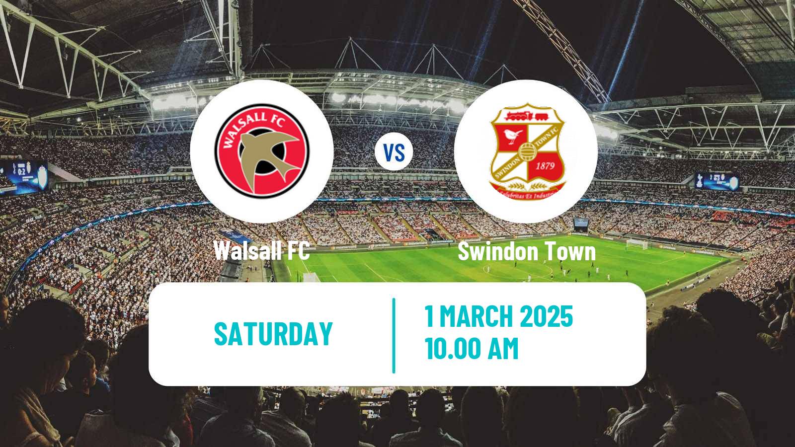 Soccer English League Two Walsall - Swindon Town