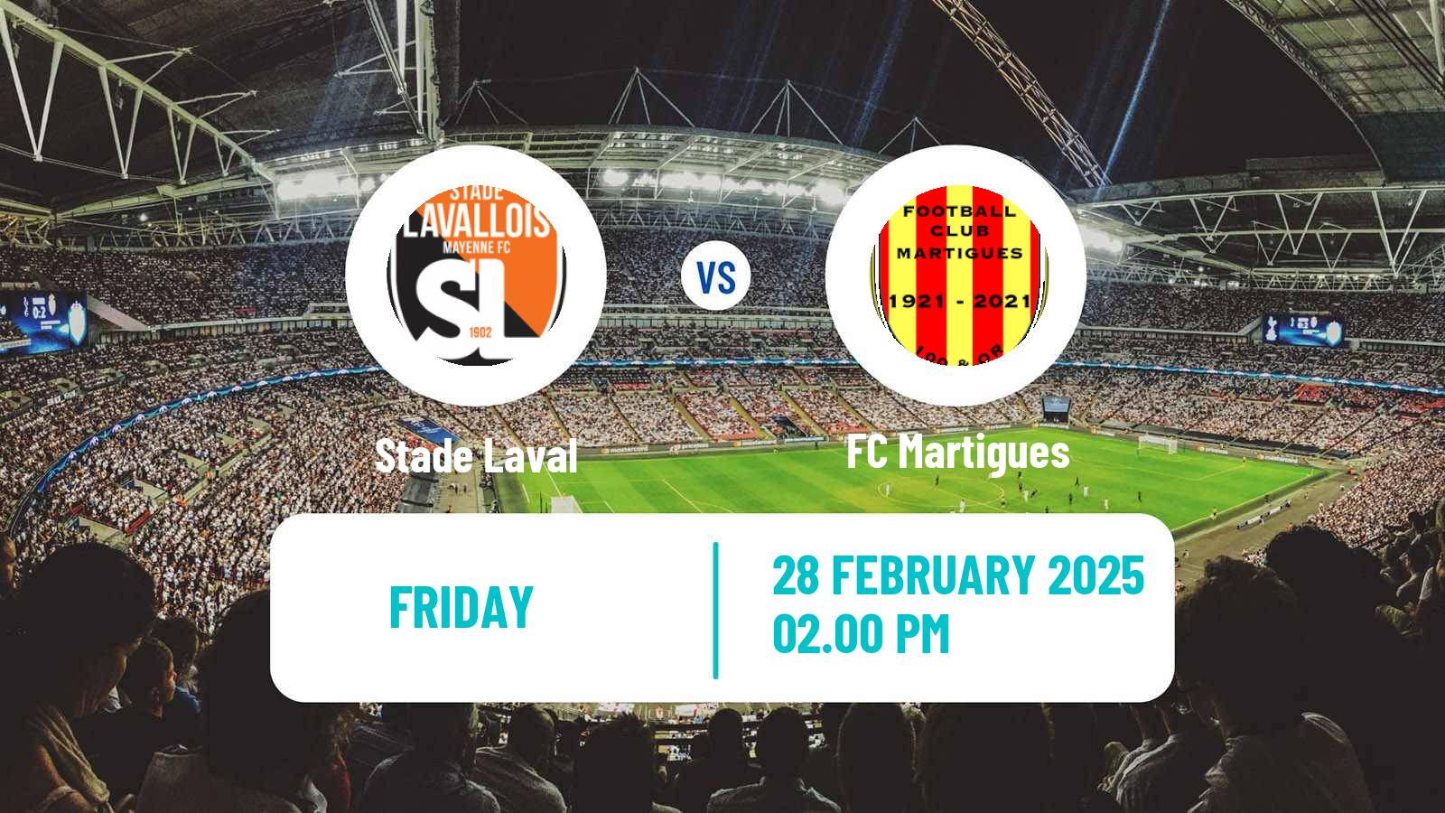 Soccer French Ligue 2 Laval - Martigues