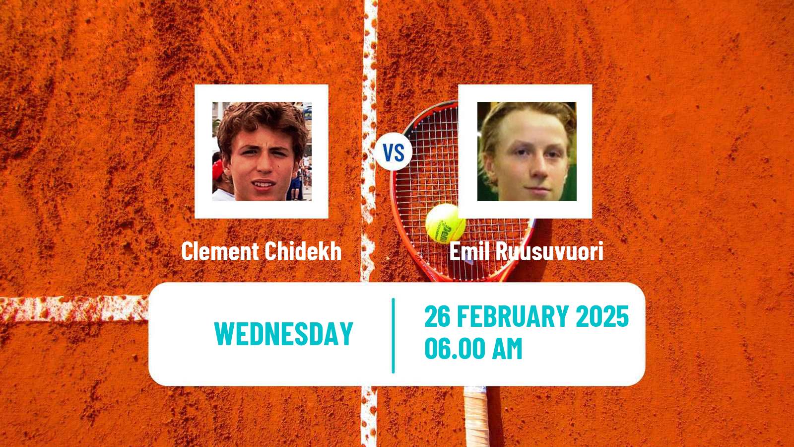 Tennis Lugano Challenger Men Clement Chidekh - Emil Ruusuvuori