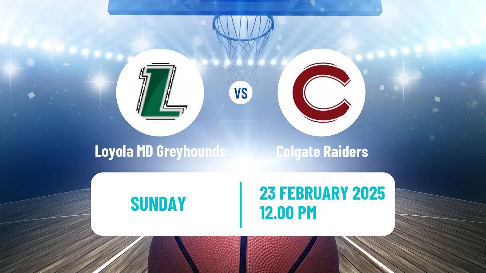 Basketball NCAA College Basketball Loyola MD Greyhounds - Colgate Raiders
