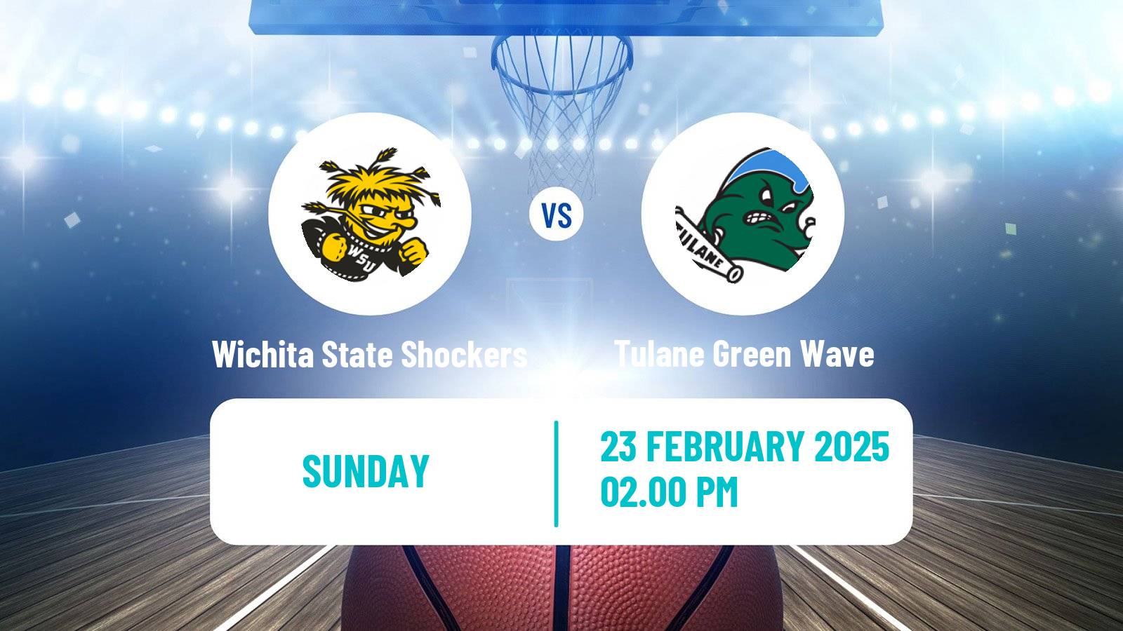Basketball NCAA College Basketball Wichita State Shockers - Tulane Green Wave