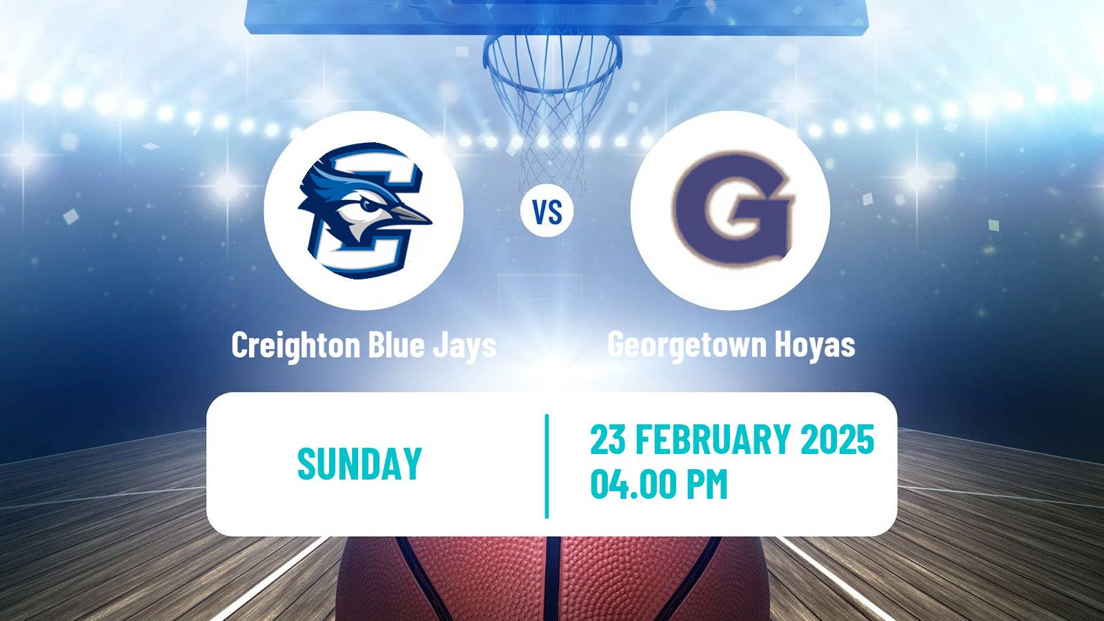 Basketball NCAA College Basketball Creighton Blue Jays - Georgetown Hoyas