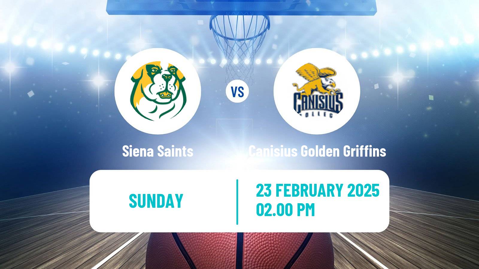 Basketball NCAA College Basketball Siena Saints - Canisius Golden Griffins