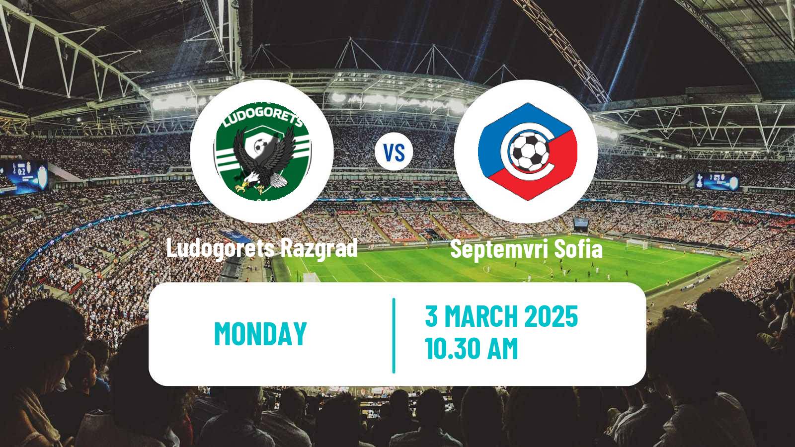 Soccer Bulgarian Parva Liga Ludogorets Razgrad - Septemvri Sofia