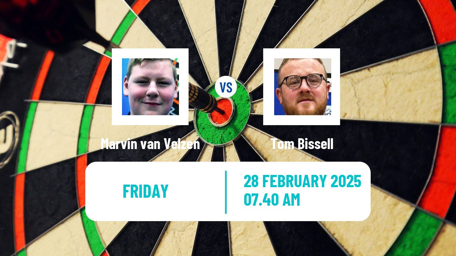 Darts Uk Open Marvin van Velzen - Tom Bissell