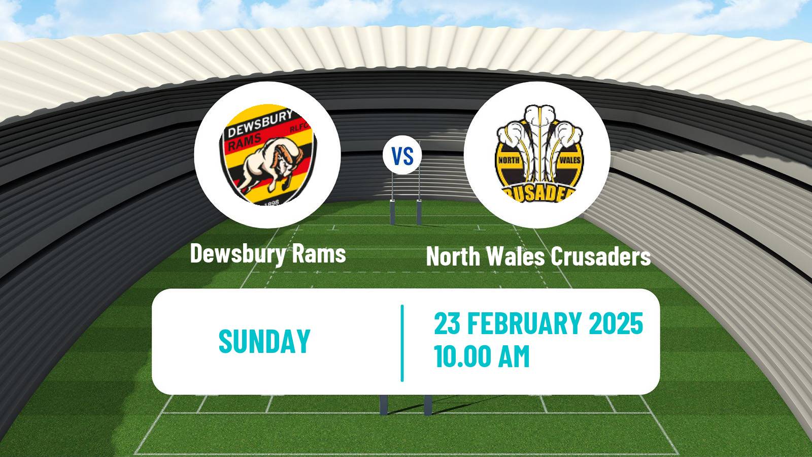 Rugby league English League 1 Rugby League Dewsbury Rams - North Wales Crusaders