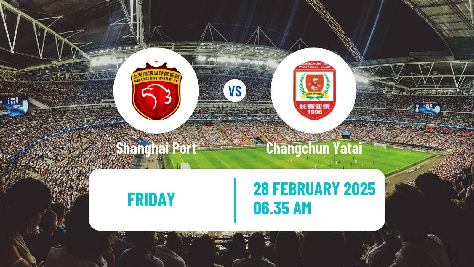 Soccer Chinese Super League Shanghai Port - Changchun Yatai